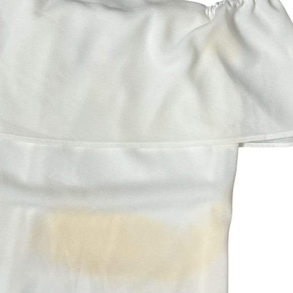 Charles Henry Off-Shoulder Off-White Mini Dress - Picture 2 of 11